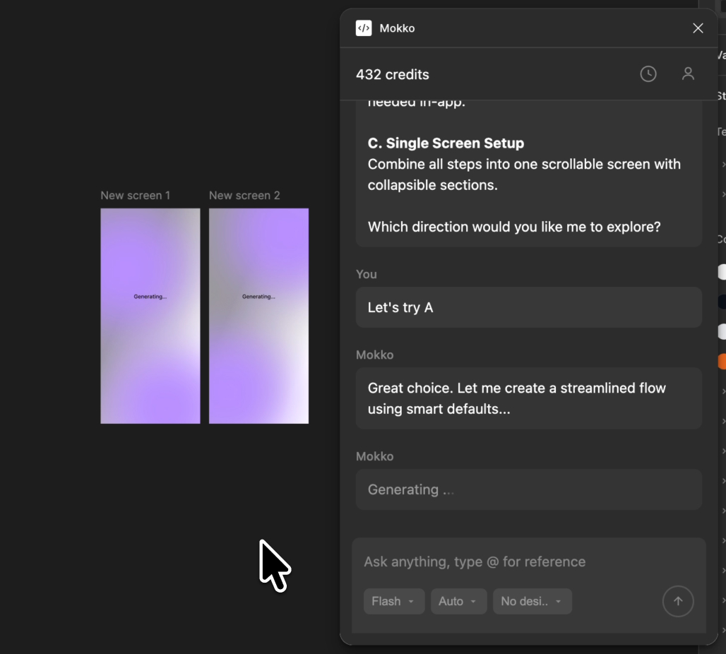 AI generating design mockups from prompts